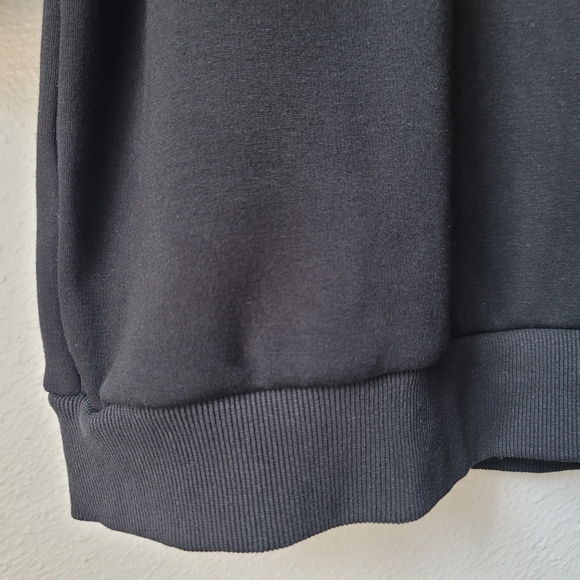 Farm Rio Amazonia Oversized Puff Shoulder Sweatshirt Dress, Size Small, Black - Picture 5 of 11